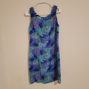 Robbie Bee Silk Dress Floral Knee Length Size‎ 6 Y2K Colorful